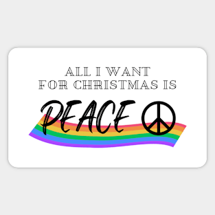 All I Want For Christmas Is Peace Sticker